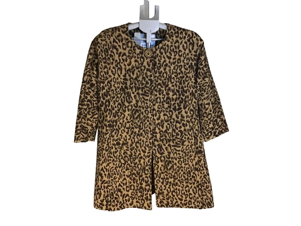 CAbi Leopard Print Estate Retro Jacket Women’s SZ M NWT